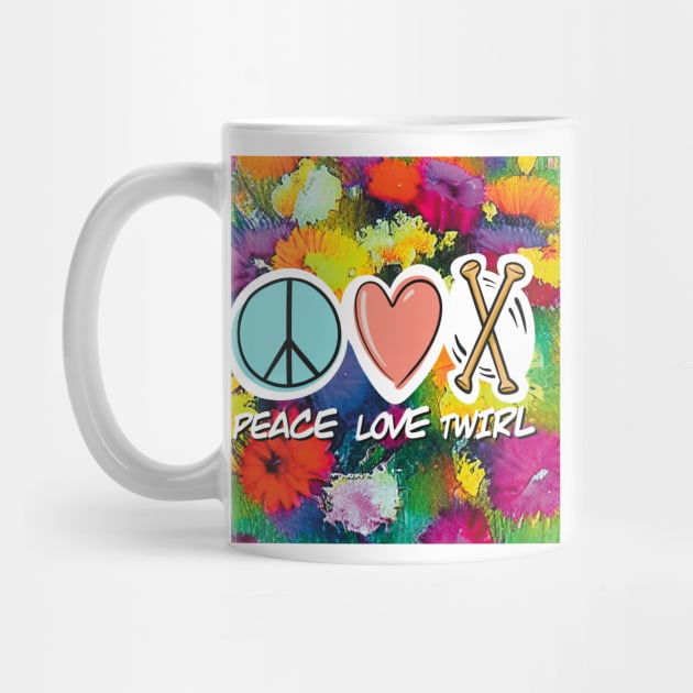 Peace Love Twirl symbol Floral design by SubtleSplit